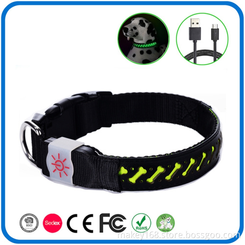 Led Dog Pet Security Night Necklace Collar
